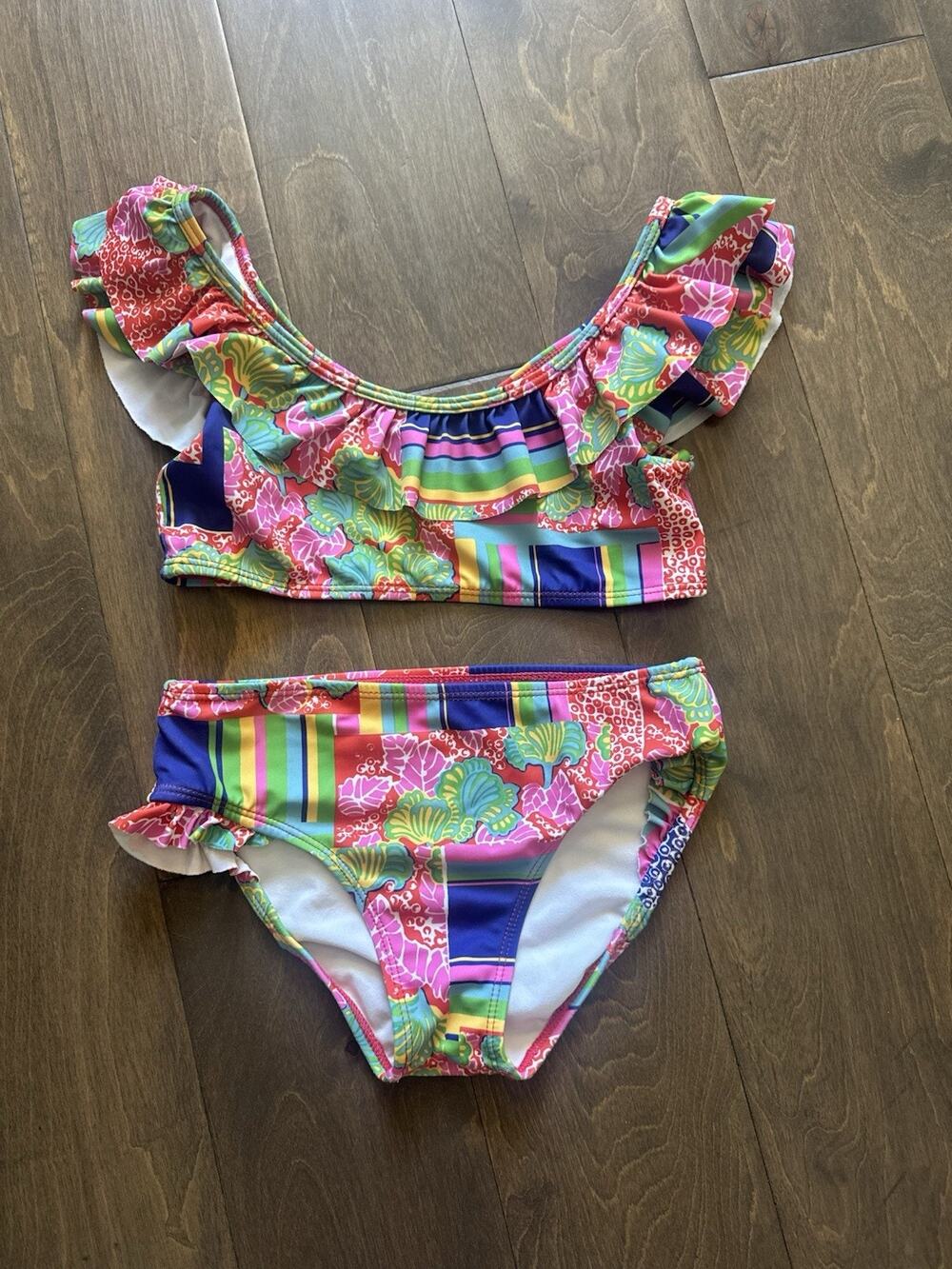 Girls Janie And Jack 2 Piece Bathing Swim Suite Size 7